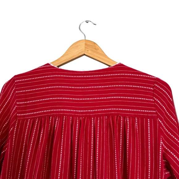 Laura Scott Red White Flannel Long Night Gown Size Large - Picture 7 of 9